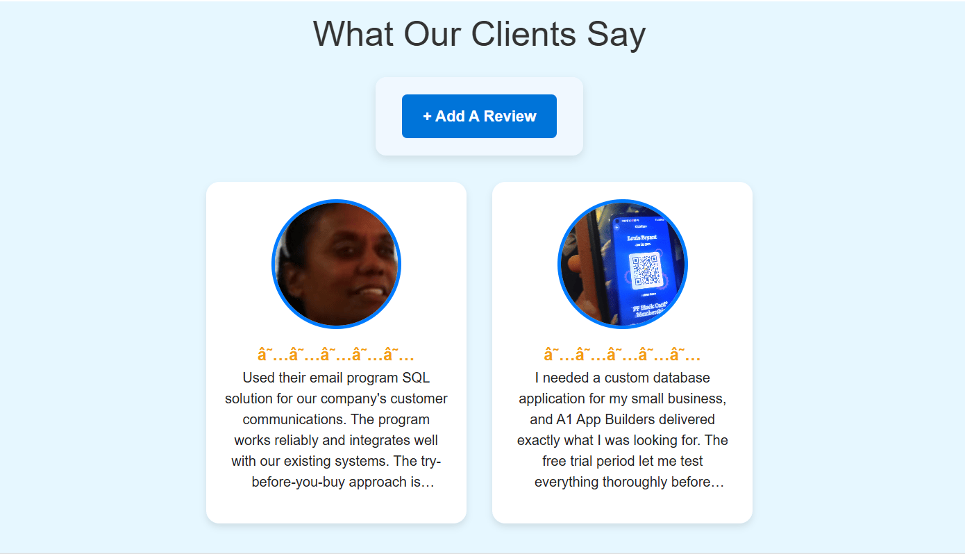 Customer Reviews System