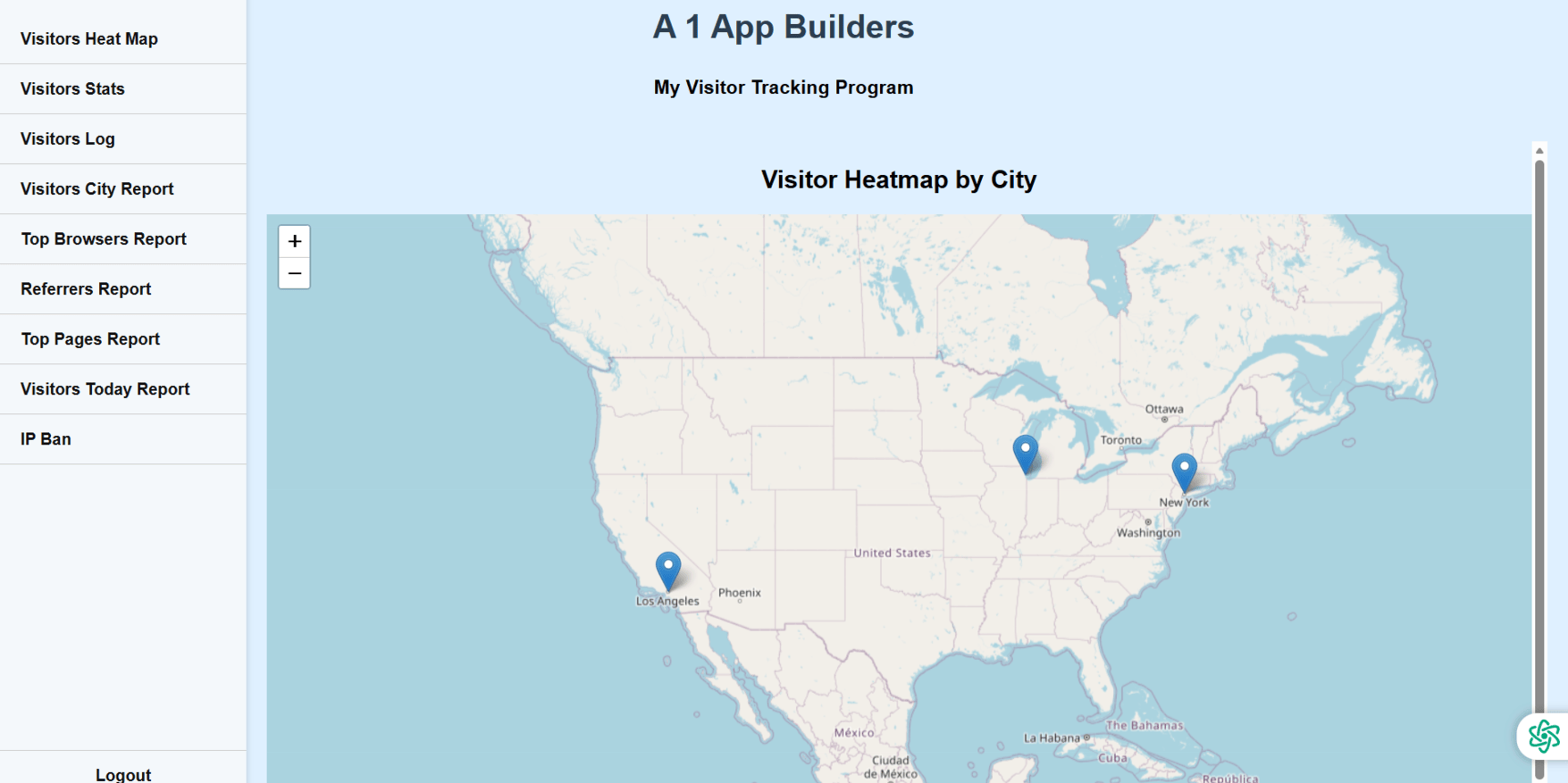 My Visitors Tracker Program